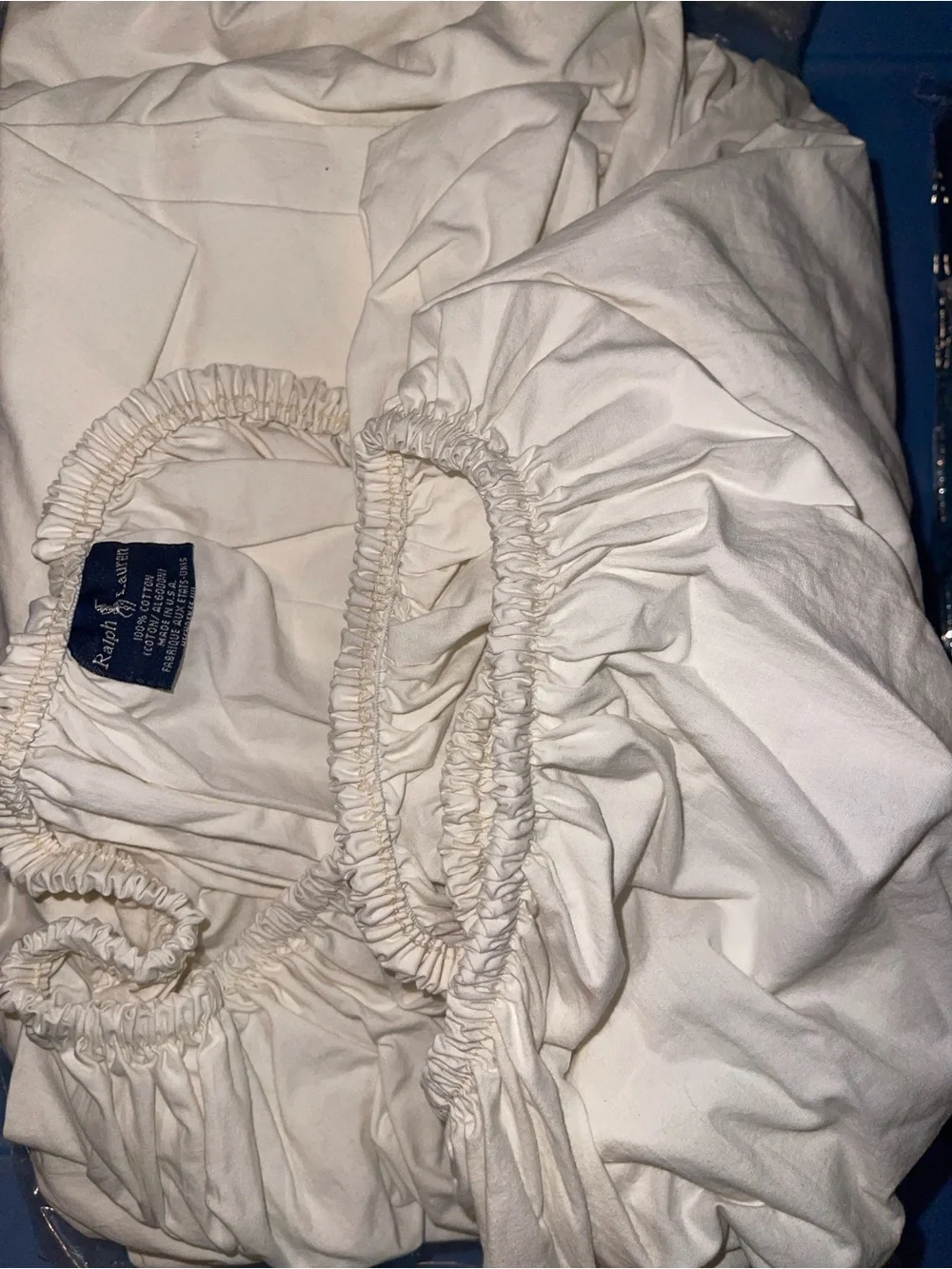 Ralph Lauren ivory fitted sheet